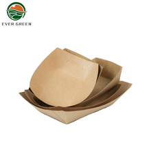 Disposable Kraft Papaer Biodegradable Boat Food Boxes